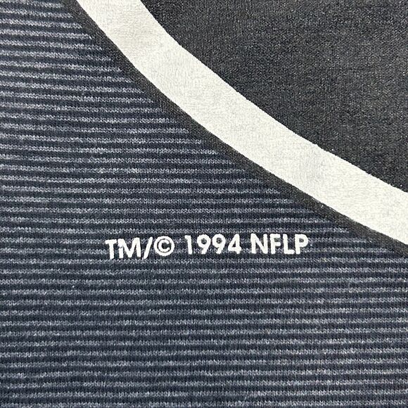 Vintage 90s Las Vegas Raiders Hooded T Shirt NFL Long Sleeve Hoodie Gray L Large - Picture 4 of 8